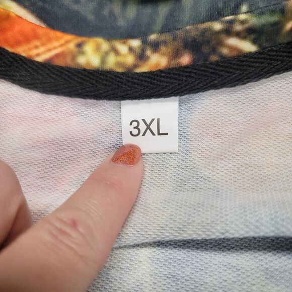 Ladies Christmas Print Loose Long Sleeve Round Neck Sweatshirt SZ 3X Fits XL - Picture 5 of 5